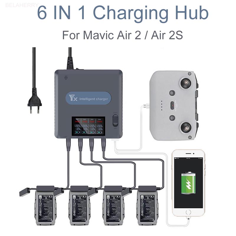 Drone Battery Smart - 6 Trong 1 Màn Hình Hiển