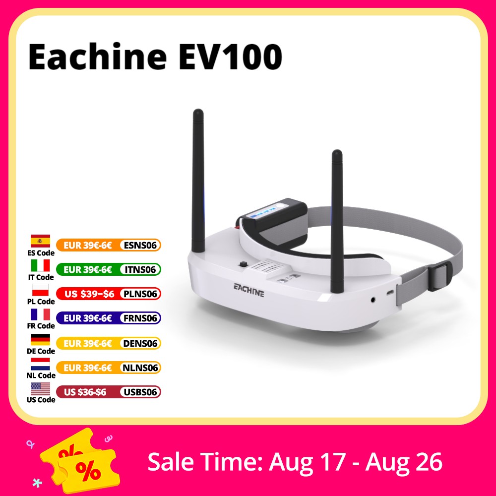 Eachine EV100 720*540 5.8G 72C - đánh giá và giá Drone Battery Box