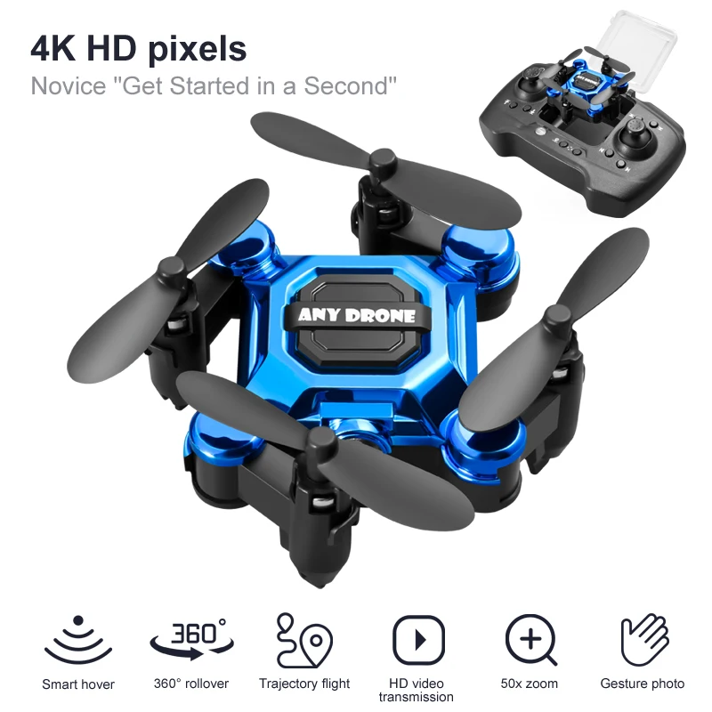 4K Camera HD RC Drone Fold Rem - đánh giá và giá Drone Battery Smart