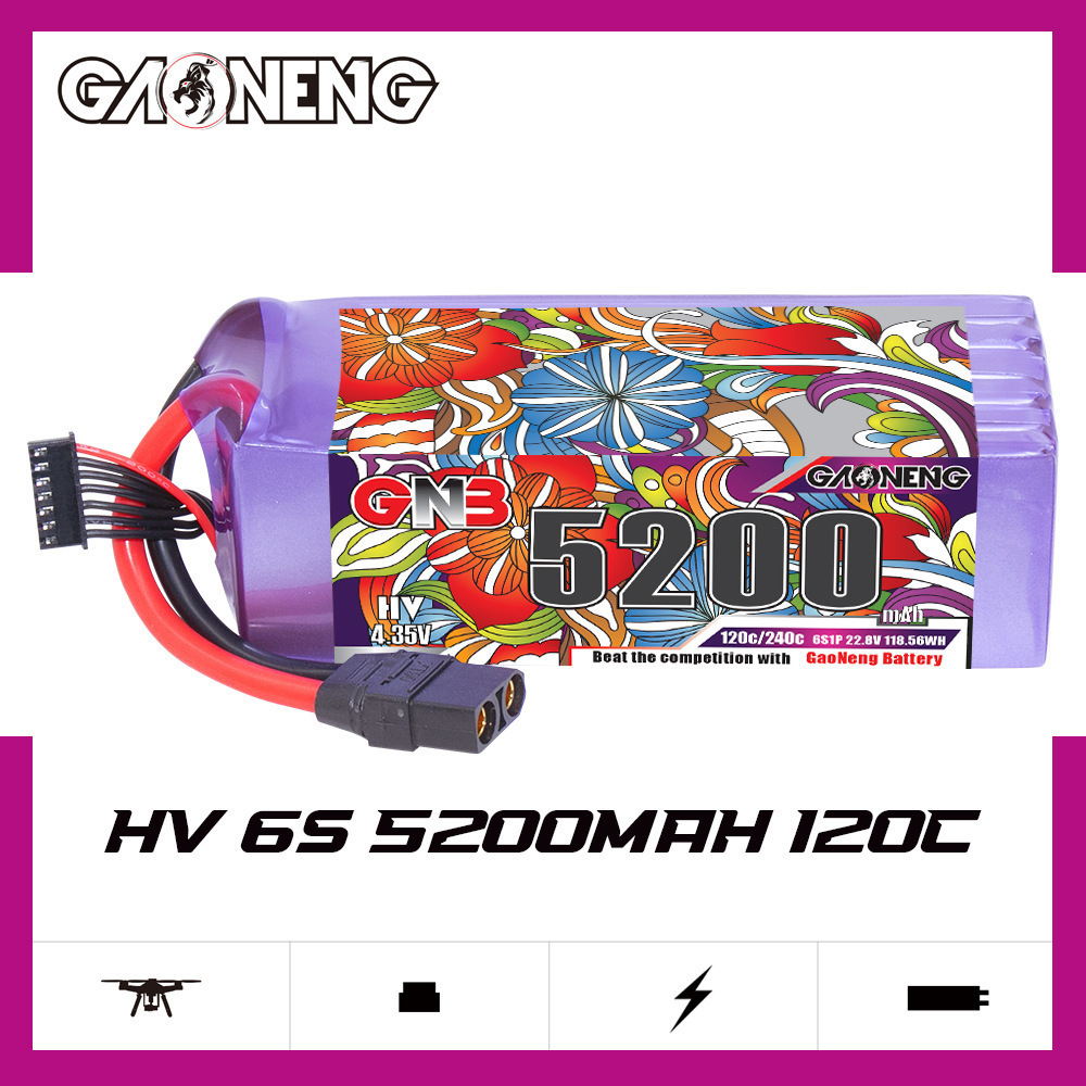 GNB Lipo Battery 6S 22.8V 3000 - đánh giá và giá Drone Battery Connector